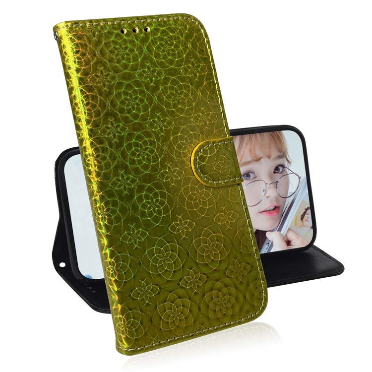 Porte-maquette de Fleur Case de Portefeuille Pour Huawei P Smart s / Profitez de 10s / Y8p - Vert