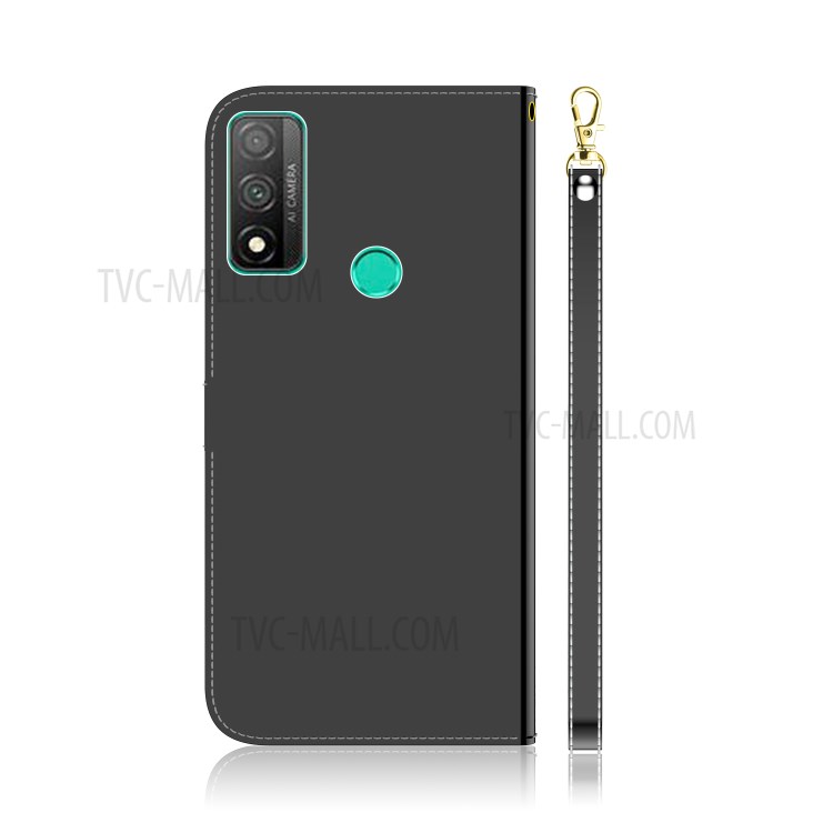 Tipo Espelho Caso Couro Suporte Carteira Superfície Para Huawei P Inteligente 2020 - Preto-3
