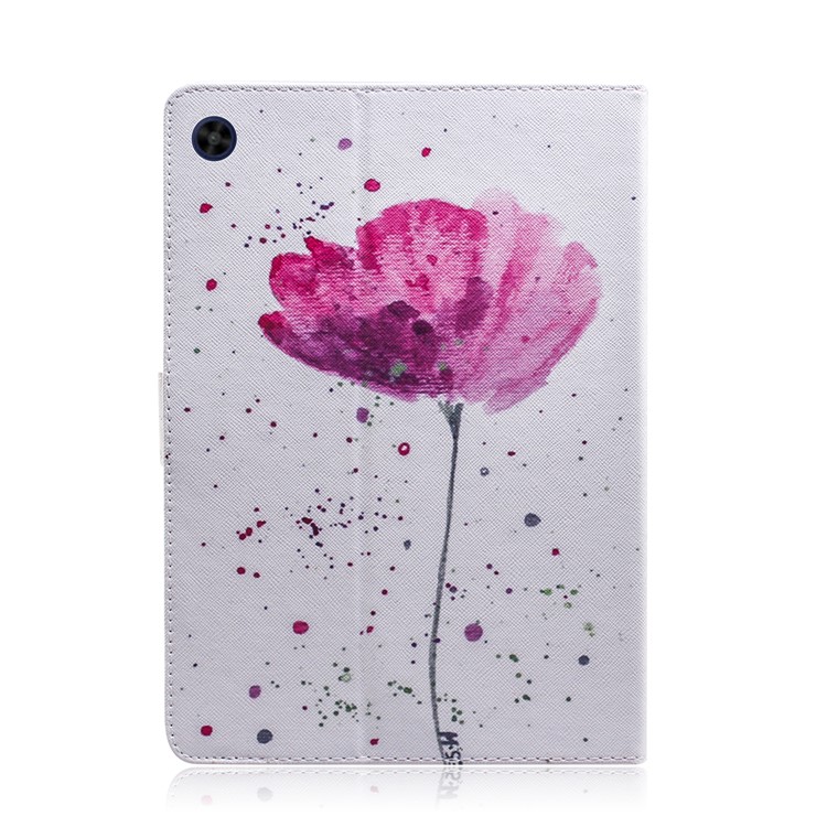 Shell Tablet Portafoglio In Pelle Stampa Modello Per Huawei Matepad T8 - Fiore-3
