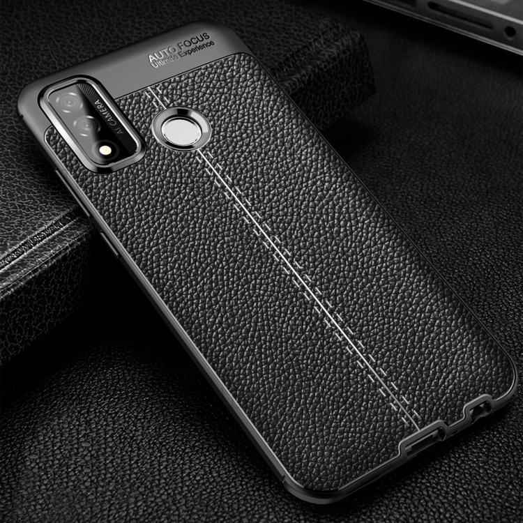 Grão Lichia Macio TPU Tampa Do Telefone Proteção Para Huawei P SMART 2020 - Preto-2
