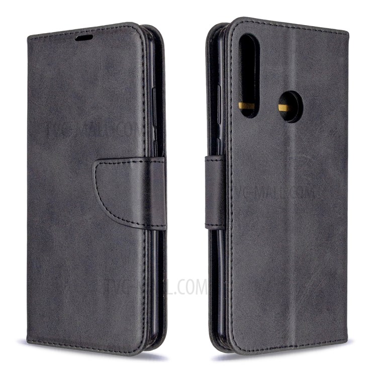 PU Estojo De Couro Carteira Elegante Para Y6p Huawei - Preto-4