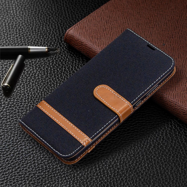 Caso Calças De Brim Cor Couro Pano Elegante Assorted Por Y6p Huawei - Preto-7