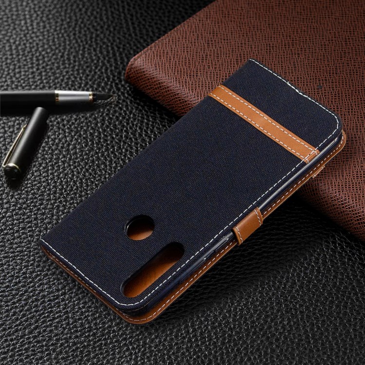 Caso Calças De Brim Cor Couro Pano Elegante Assorted Por Y6p Huawei - Preto-8