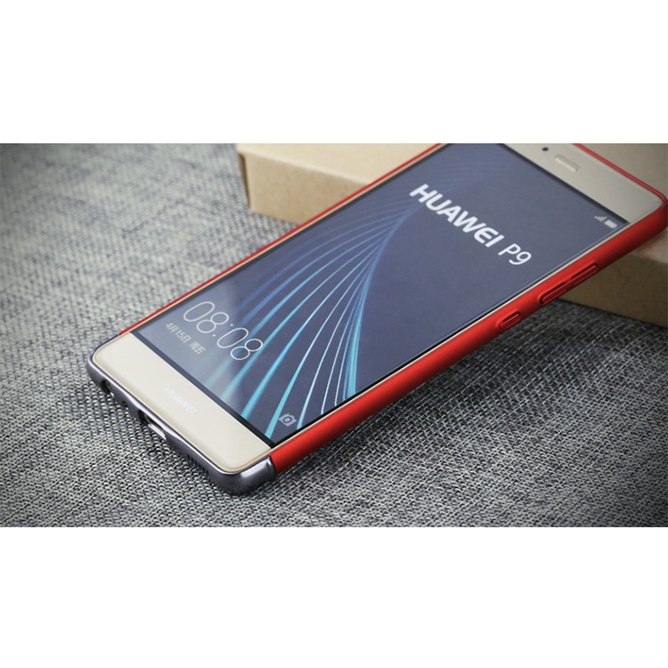 IPAKY Stylish Form-fitting Hard Phone Shell Huawei P9 - Red-4