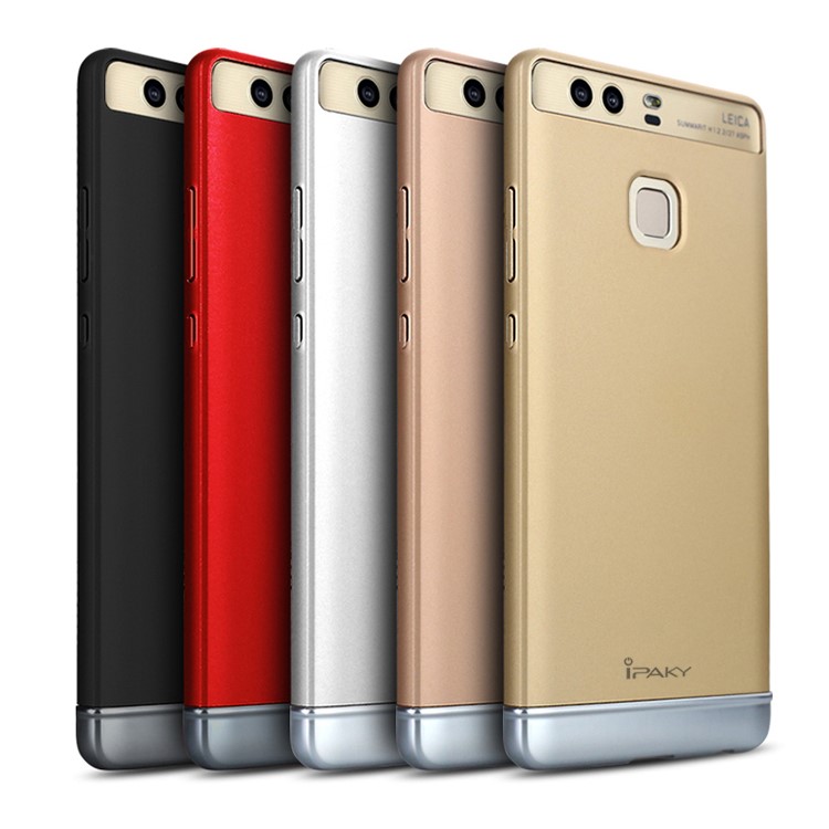 IPAKY Stylish Form-fitting Hard Phone Shell Huawei P9 - Red-5