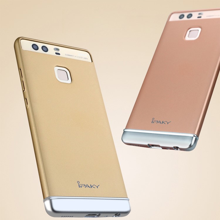 IPAKY Stylish Form-fitting PC Hard Protective Case Huawei P9 - Gold-2