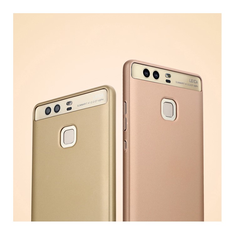 IPAKY Stylish Form-fitting PC Hard Protective Case Huawei P9 - Gold-3