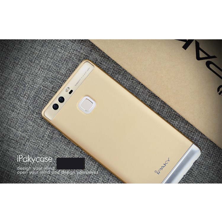 IPAKY Stylish Form-fitting PC Hard Protective Case Huawei P9 - Gold-4
