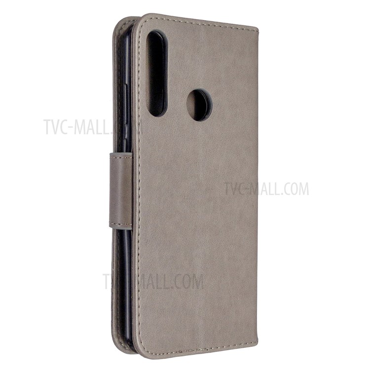 Shell Elegante Marca Borboleta De Couro Para Huawei Y6p - Castanho-3