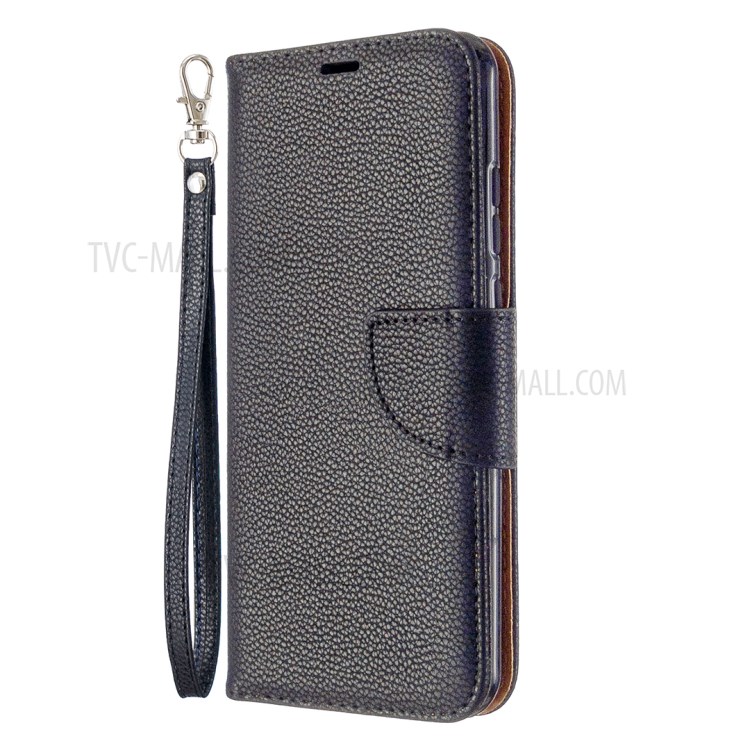 Lichia Textura De Couro PU Tampa De Protecção Para Huawei P Inteligente 2020 - Preto-2