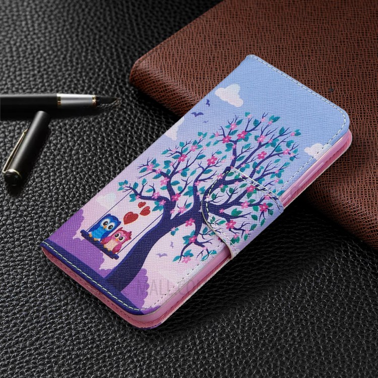 Étui De Protection En Cuir Impression Du Motif De Portefeuille Pour 9S D'honneur / Huawei Y5P - Arbre-7
