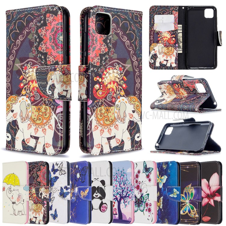 Étui De Protection En Cuir Impression Du Motif De Portefeuille Pour 9S D'honneur / Huawei Y5P - Arbre-9