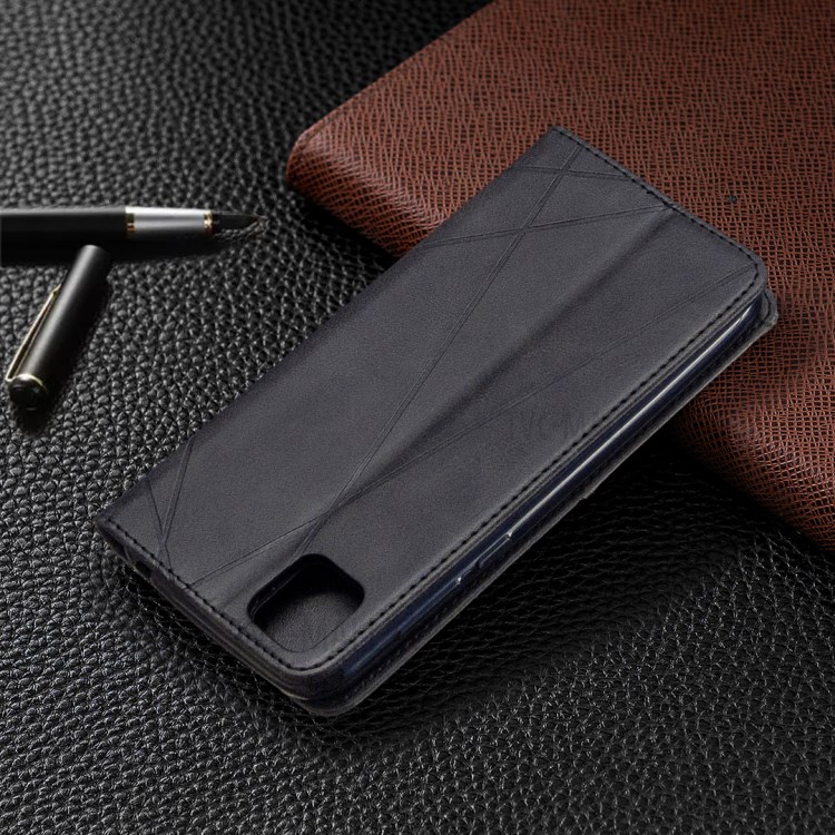 Cuir Géométrique Motif Avec Coque De Support De Carte Pour Huawei Y5P / 9S D'honneur - Noir-9