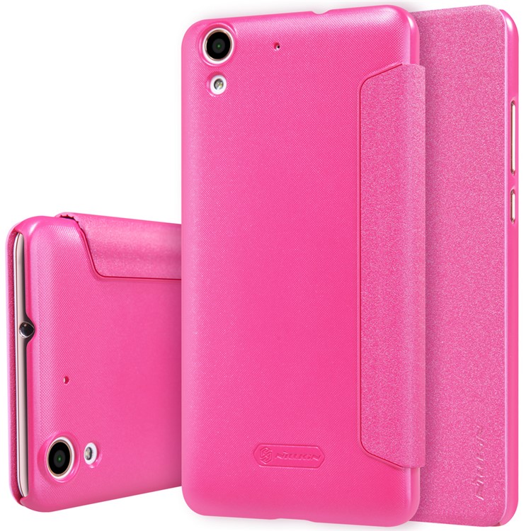 NILLKIN Sparkle Series Smart Leather Phone Case for Huawei Y6 II / Honor 5A - Rose-6