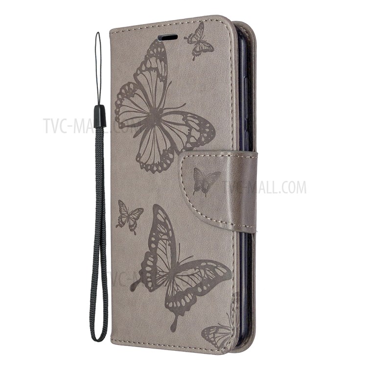 Mentions Légales Couverture En Cuir Magnétique Papillon Pour Huawei Y5P / 9S D'honneur - Gris-2