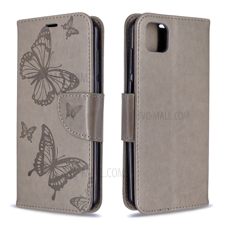 Mentions Légales Couverture En Cuir Magnétique Papillon Pour Huawei Y5P / 9S D'honneur - Gris-4