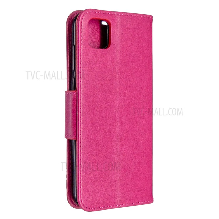 Mentions Légales Couverture En Cuir Magnétique Papillon Pour Huawei Y5P / 9S D'honneur - Rose-3