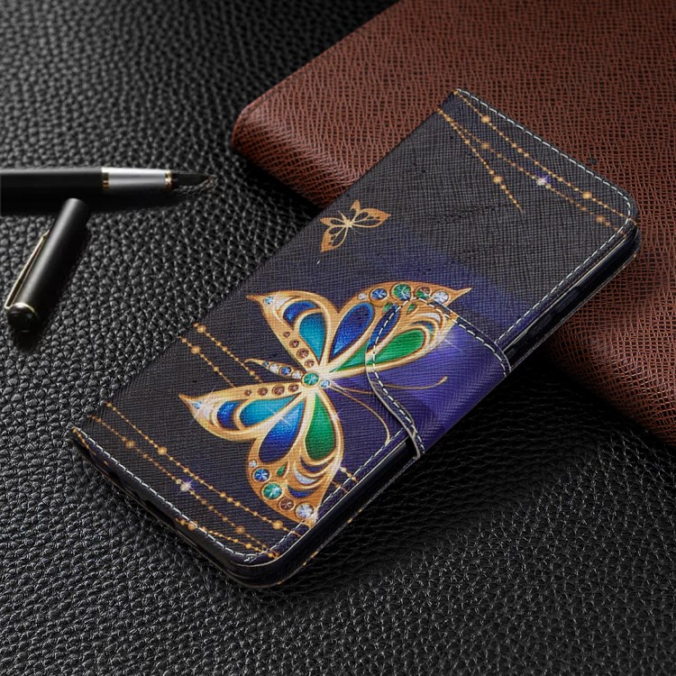 Pattern Printing Wallet Leather Stand Case for Huawei P smart 2020 - Vivid Butterfly-7