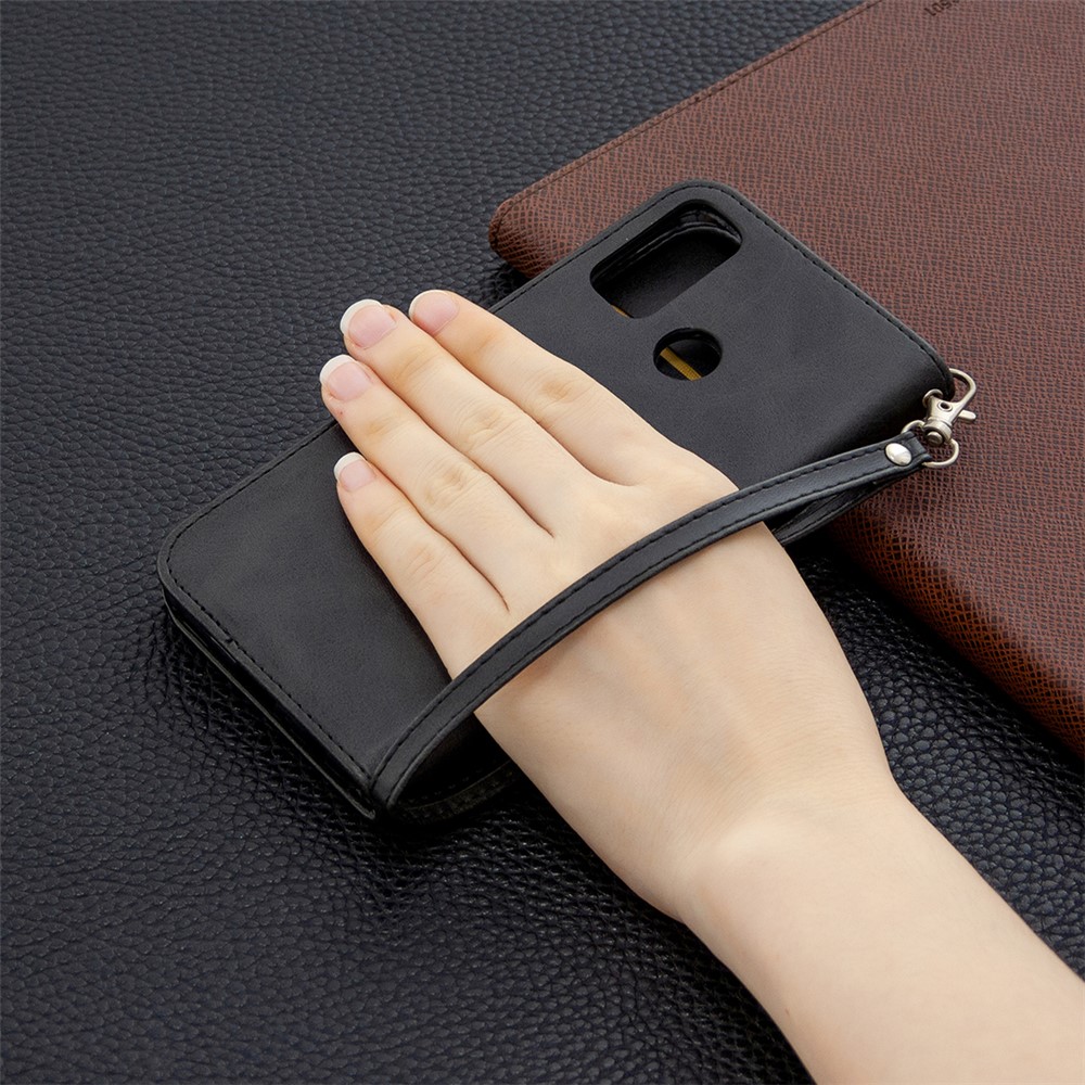 Caso Carteira De Couro Suporte Para P Huawei SMART 2020 - Preto-9
