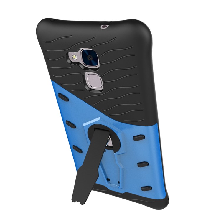 Armor PC + TPU Kickstand Hybrid Phone Case for Huawei Honor 5c / GT3 - Blue-10