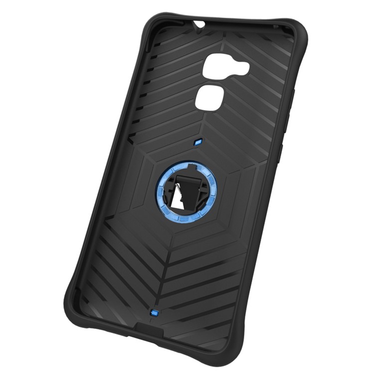 Armor PC + TPU Kickstand Hybrid Phone Case for Huawei Honor 5c / GT3 - Blue-12