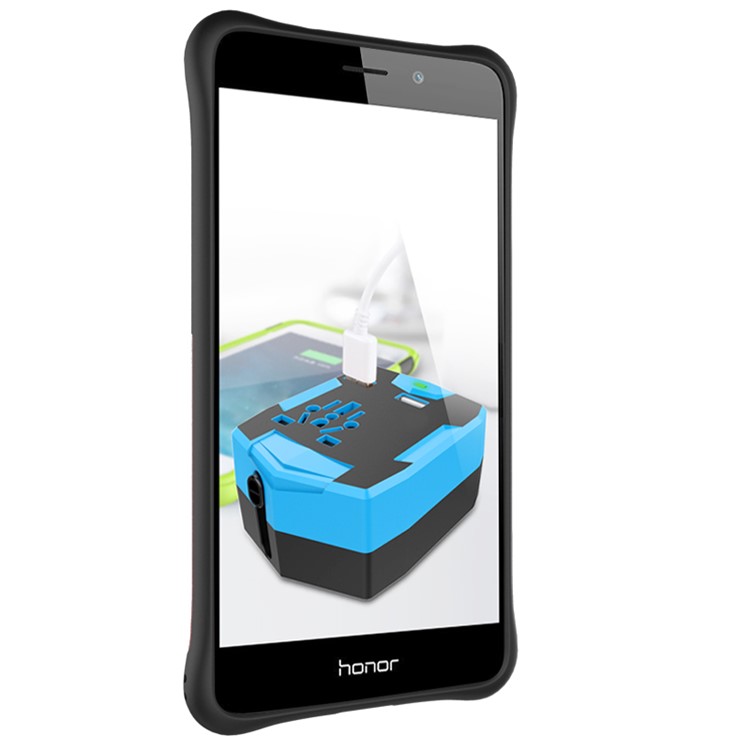 Armor PC + TPU Kickstand Hybrid Phone Case for Huawei Honor 5c / GT3 - Blue-3