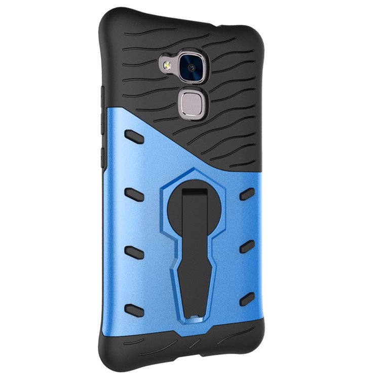 Armor PC + TPU Kickstand Hybrid Phone Case for Huawei Honor 5c / GT3 - Blue-5