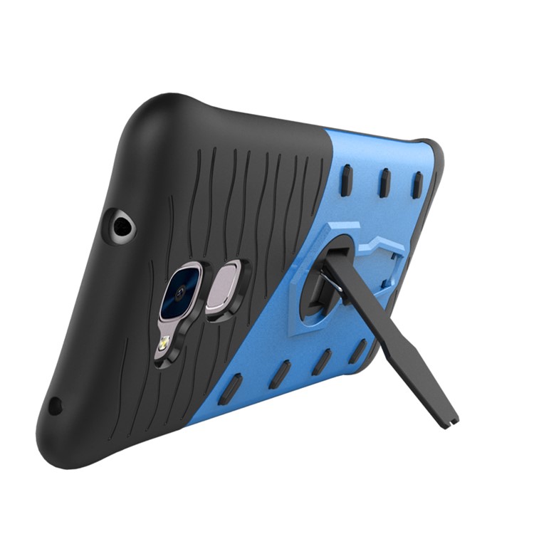 Armor PC + TPU Kickstand Hybrid Phone Case for Huawei Honor 5c / GT3 - Blue-7