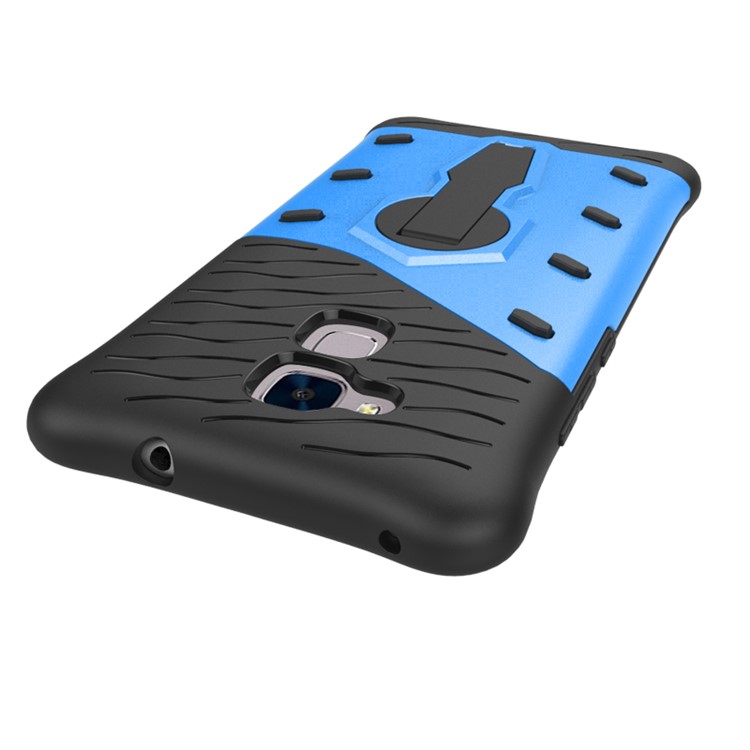 Armor PC + TPU Kickstand Hybrid Phone Case for Huawei Honor 5c / GT3 - Blue-8