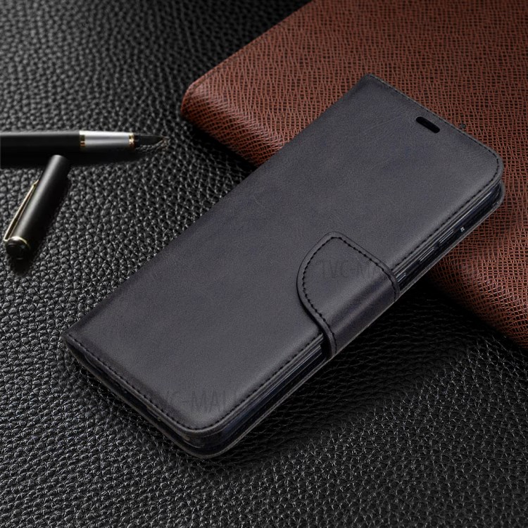 PU Leather Unique Wallet Cover with Strap for Honor 9A - Black-7