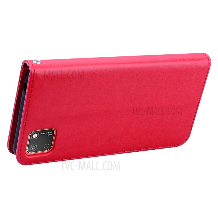 ImpressionStylos Cas Stand Portefeuille En Cuir Fleur Rose Pour Huawei Y5P / 9S D'honneur - Rouge-4