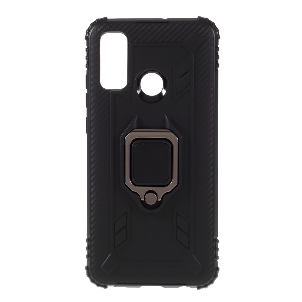 Finger Ring TPU Phone Case for Huawei P smart 2020 - Black-1
