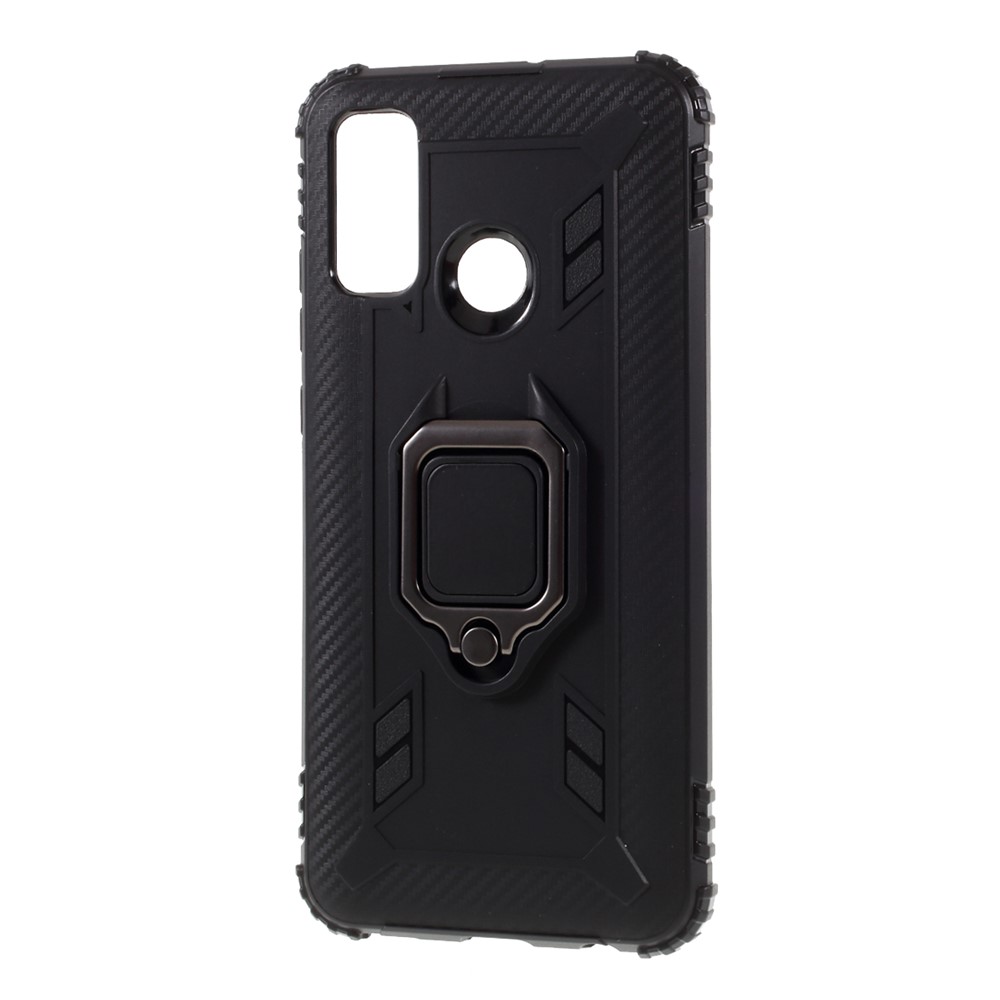 Finger Ring TPU Phone Case for Huawei P smart 2020 - Black-2
