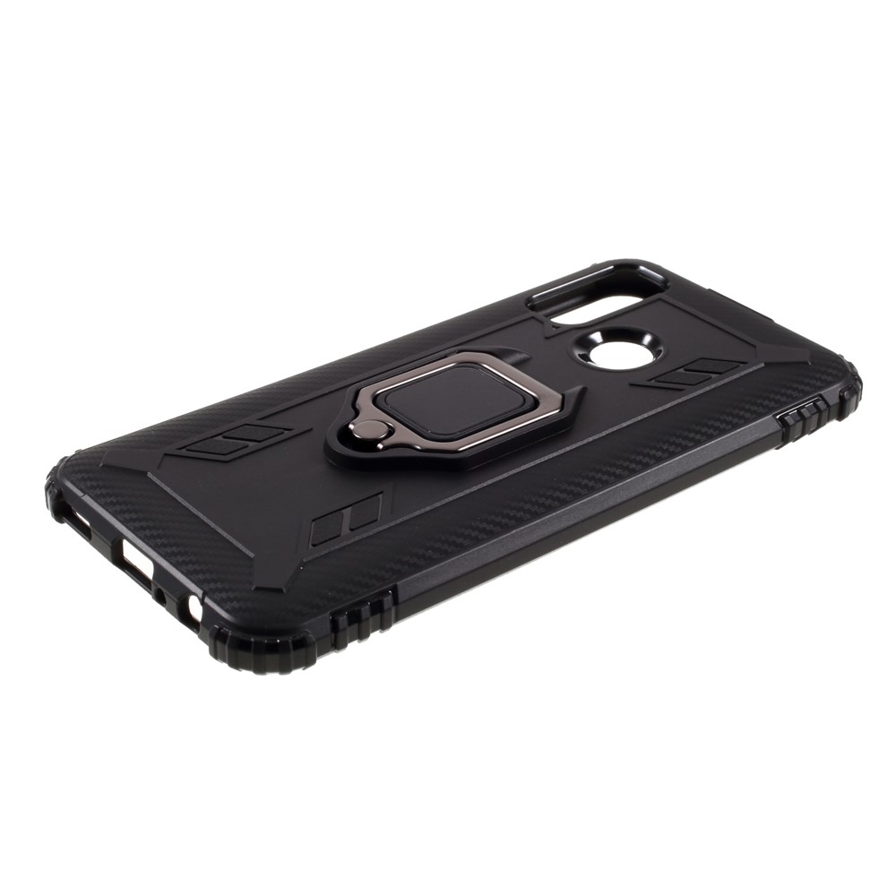 Finger Ring TPU Phone Case for Huawei P smart 2020 - Black-5