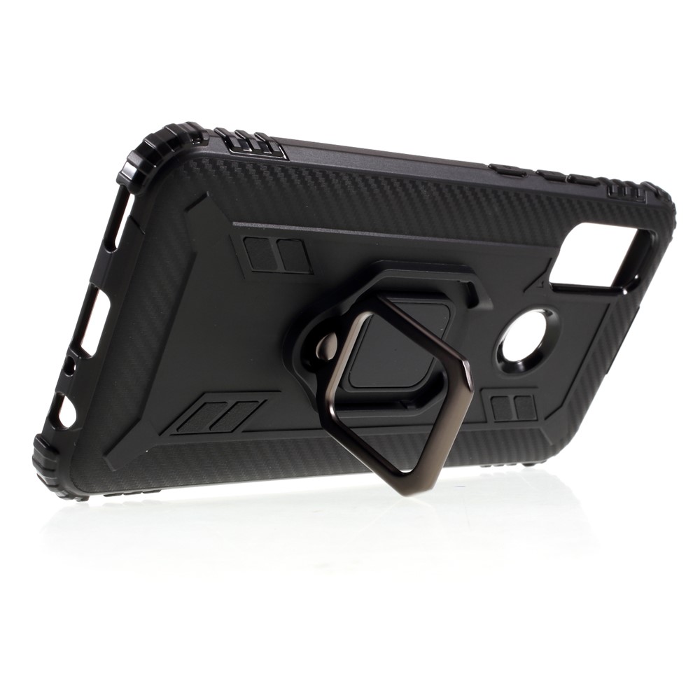 Finger Ring TPU Phone Case for Huawei P smart 2020 - Black-8