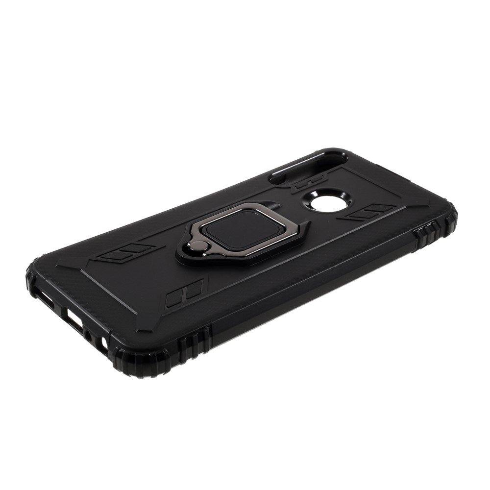 Bague Cas TPU De Téléphone Feuille Magnétique Pour Huawei Y6p - Noir-5