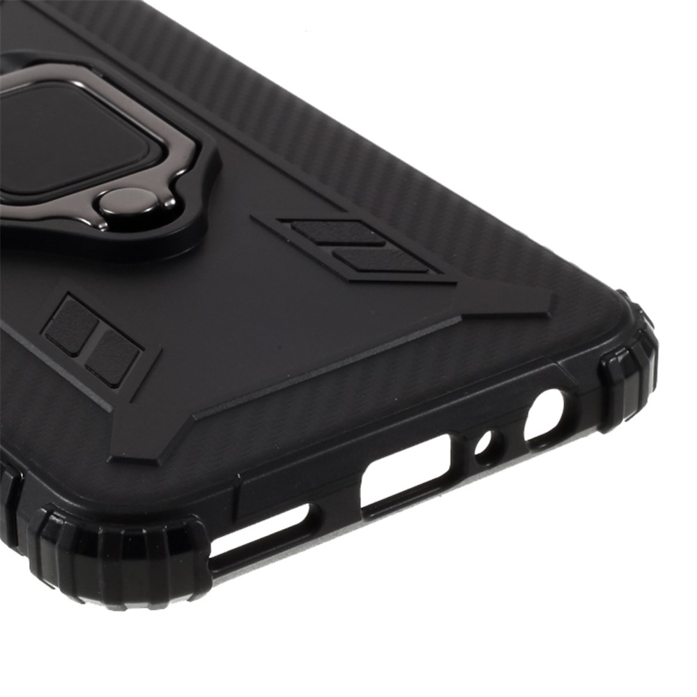 Bague Cas TPU De Téléphone Feuille Magnétique Pour Huawei Y6p - Noir-8