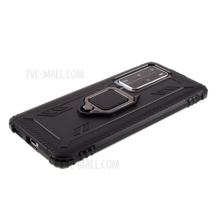 Bague De Cas TPU Téléphone Pour Huawei P40 Pro + / P40 + - Noir-5