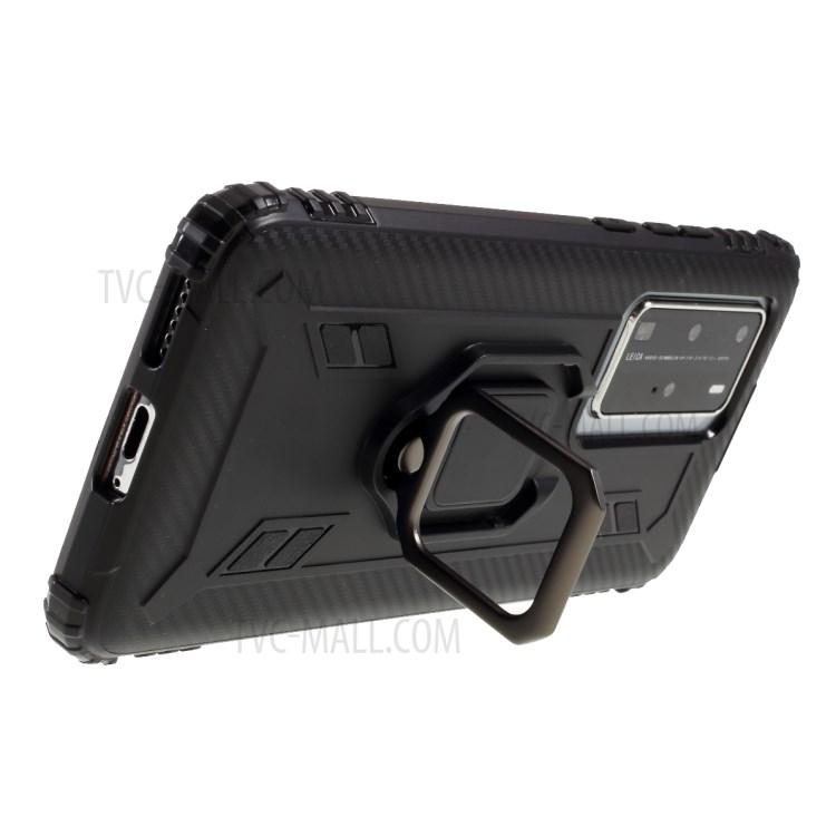 Bague De Cas TPU Téléphone Pour Huawei P40 Pro + / P40 + - Noir-7