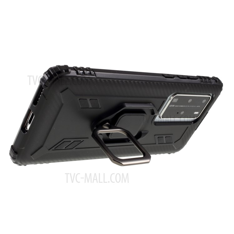 Bague De Cas TPU Téléphone Pour Huawei P40 Pro + / P40 + - Noir-8