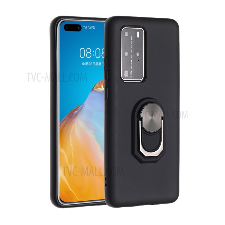 Armadura Dedo Série Anel De Silicone Tampa Da Caixa De Telefone Para Pro P40 Huawei - Preto-1
