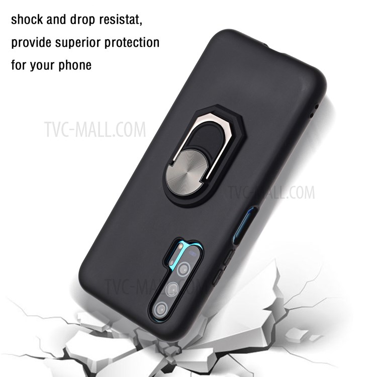 Preto Série Armadura Kickstand Silicone Tampa Da Caixa De Telefone Para Honra Huawei 20 Pro - Preto-3