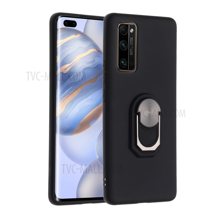Béquille Couverture Souple Étui De Téléphone Avec Une Feuille De Support Magnétique Pour L'honneur 30 Pro - Noir-1