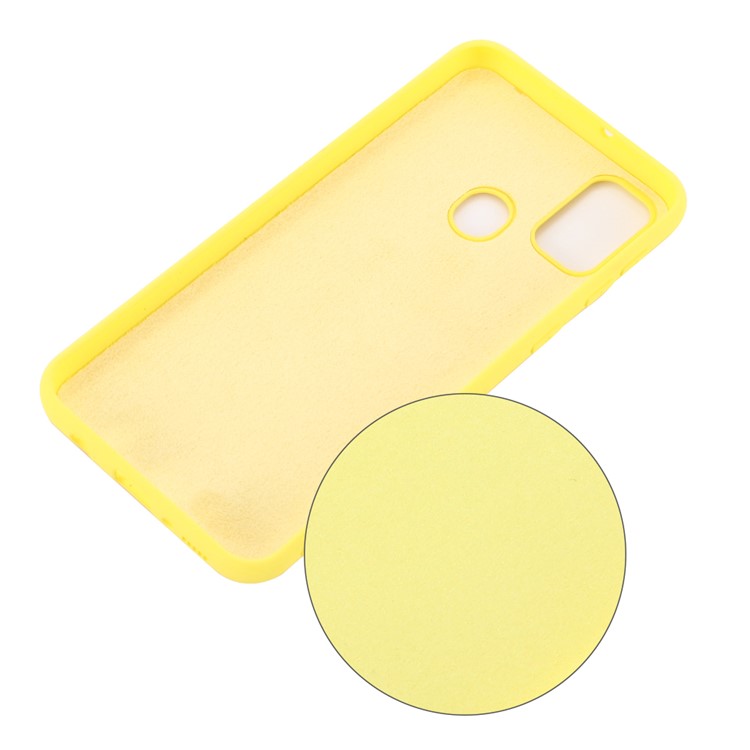 Cas Liquide De Téléphone Cellulaire Coque En Silicone Pour P Smart 2020 Huawei - Jaune-2