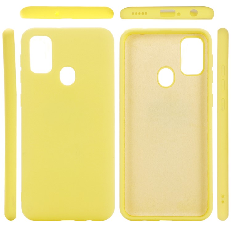 Custodia Per Cellulare a Guscio di Silicone Liquido Per Huawei P Smart 2020 - Giallo-5