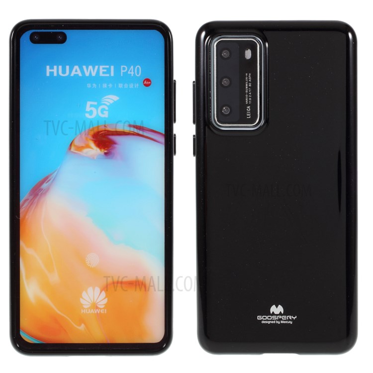 MERCURY GOOSPERY Flash Powder TPU Unique Case for Huawei P40 - Black-1