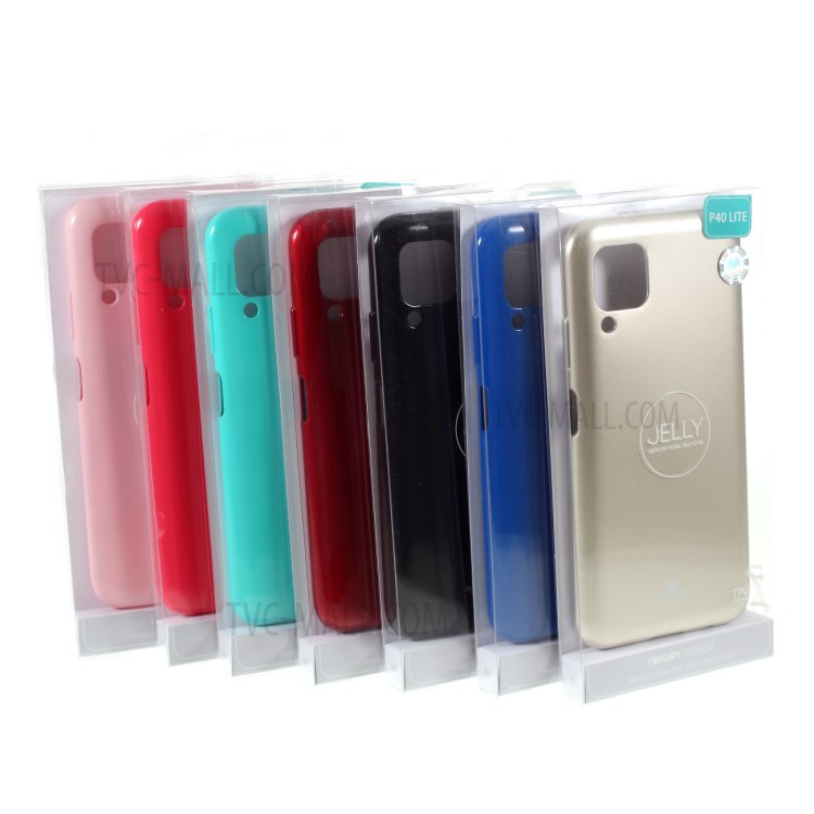 MERCURY GOOSPERY Poudre Flash Couverture TPU Spécial Pour P40 Lite 4G Huawei / Nova 7i / Nova 6 SE - Noir-8