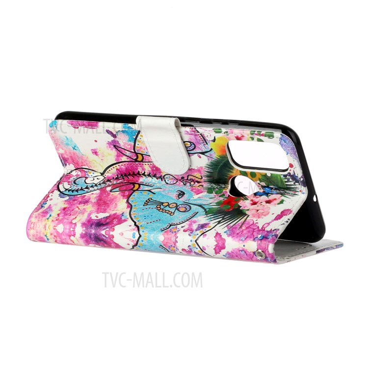 En Relief Cas De Téléphone En Cuir Porte-monnaie À Motifs Pour P Smart 2020 Huawei - L'éléphant-5