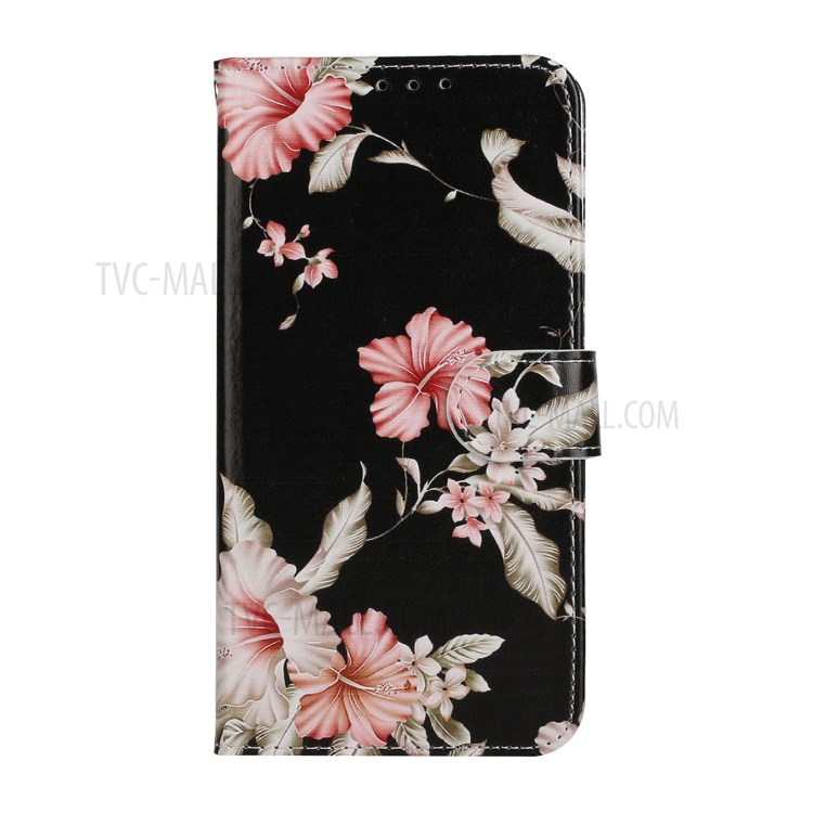 Motif Shell Impression Couverture De Téléphone Porte-monnaie En Cuir Pour P40 Pro Huawei - Fleur Rose-3