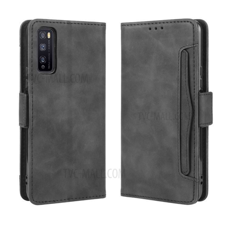 Carteira Ficar Tampa Do Telefone De Couro Da Aleta Para Huawei Desfrutar Z 5g / Desfrutar De 20 Pro - Preto-2